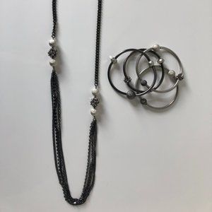 Kenneth Cole Necklace and Bangle Bracelet Set NWOT